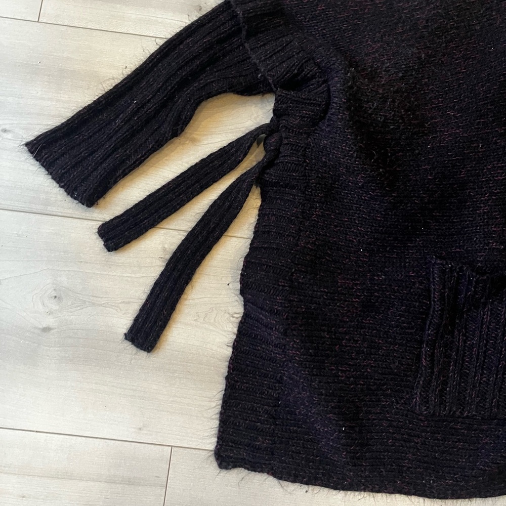 Lily Morgan Cotton blend Black and dark red Turtleneck Sweater in size L and XL - Picture 9 of 13